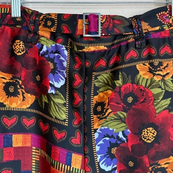 Joie Wide Leg Crop Pull On Pant Patchwork Mixed Media Flowy Art Teacher Boho Med - Picture 4 of 9